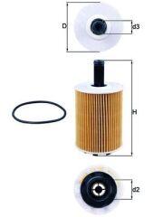 MAHLE OX188D YAĞ FİLTRESİ T5-T4-PASSAT-POLO-BORA-GOLF-JETTA-TOURAN-TIGUAN-CORDOBA-LEON-IBIZA-TOLEDO-CADDY
