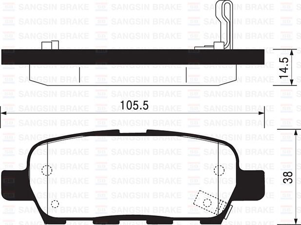 SANGSIN SP1184 ARKA FREN BALATA NISSAN X-TRAIL 2.0L QR20 T30 01-07