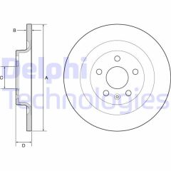 DELPHI BG4950C ARKA FREN AYNASI VOLVO S60 III-19 > V60 18 >V90 16 > XC60 17 > S90 16 > 302x5DL 16 İNÇ