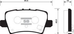 SANGSIN SP1570 ARKA FREN BALATA HONDA CIVIC 1.8L R18A VTEC FK2 Hatchback 06-> / 1.4L L13Z1 FK1 sport 09->