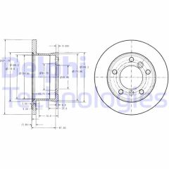 DELPHI BG3237 FREN DISKI ARKA MERCEDES SPRINTER B901>B904 . VW LT 28-35-46 TEK TEKER
