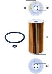 MAHLE OX201D YAG FILTRESI MERCEDES OM640 W168 W245 W414
