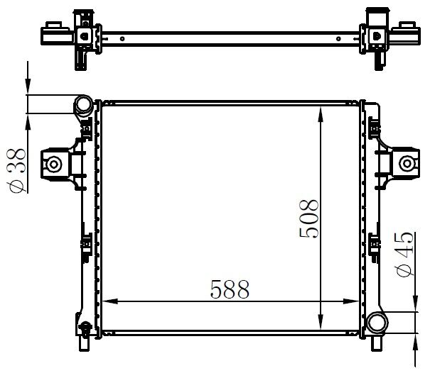 ORIS BGM342032 RADYATOR BRAZİNG MT 588X508X32 JEEP COMMANDER 3.0 CRD 2005 61022