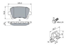 BOSCH 0986494595 FREN BALATASI A3 A3 CABRİOLET A3 QUATTRO A3 SPORTBACK A3 SPORTBACK QUATTRO A4 A4 AVANT A4 AVANT QUAT