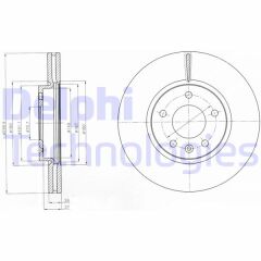 DELPHI BG4278C ÖN FREN AYNASI INSIGNIA B 16 INÇ 18> ASTRA J 09 > ZAFIRA C 11 > CRUZE 09 > 300x26x5DLxHAVALI 13502051