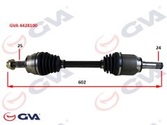 GVA 4428100 KOMPLE AKS SOL MİLLİ AKS LALE Lİ GRANDE PUNTO 1.3 MTJ 05- 75HP 602mm