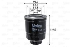 VALEO 587751 YAKIT FİLTRESİ TOYOTA AURIS. COROLLA 1.4L 1NDTV NDE150 D-4D dizel 07->