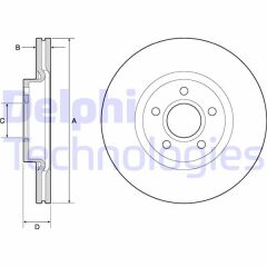 DELPHI BG4676C ÖN FREN AYNASI VOLVO V40 2012 > 16 JANT 300X5DL BOYALI TİP