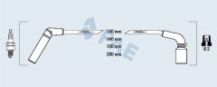 FAE 83566 BUJİ KABLO TAKIMI SET CHEVROLET AVEO-KALOS 1.2 8V MATIZ-SPARK 1.0 8V