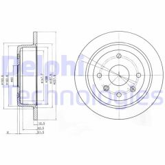 DELPHI BG4091 ARKA FREN DİSKİ AVEO 05>13 LACETTI 2005 > NUBIRA 2005 > OPTRA 2003-2008 257X10.5X60X4DL DOLU