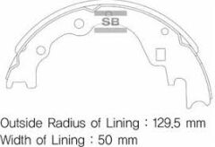 SANGSIN SA044 ARKA KAMPANA PABUÇ BALATA KIA BESTA 2.2L R2 92-98 / MAZDA E2200 2.2L R2 RF 91->