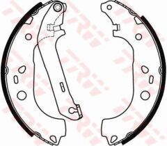 TRW GS8471 ARKA PABUÇ BALATA TRANSİT TOURNEO CONNECT 1.8 1.8Dİ 1.8TDCİ 02-12.2013 228x57