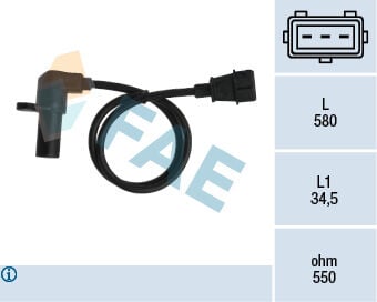 FAE 79075 KRANK MİLİ DEVİR SENSÖRÜ ASTRA G-ZAFIRA A 1.4/1.6 16V X14XE-X16XE