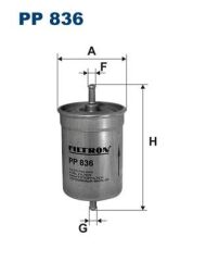 FILTRON PP836 YAKIT FILTRESI CLIO-R9-R11-R19-R21-SAFRANE-P806-TRAFIC-MASTER-IBIZA-I-GOLF3-MALAGA-E21-E30-E36-E34-E 32