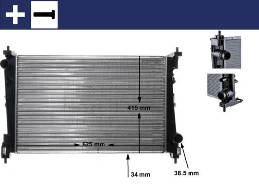 MAHLE CR1112000S RADYATÖR CORSA D 05>PUNTO 05>BRAVO II 07>1.3 JTD-1.7CDTI MEK AC KLİMASIZ 620x395x27
