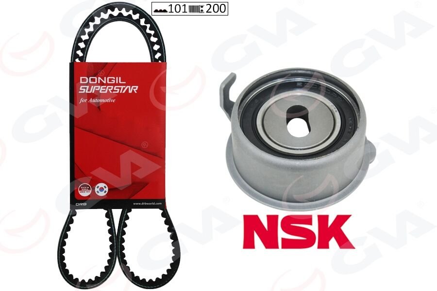 GVA 59T9142DO TRİGER KAYIŞ SETİ EKSANTRİK SETİ HYUNDAI ATOS 1.1L G4HG 02-09 / İ10 1.1L G4HG 08-13 / KIA PICANTO 1.1L G4HG 05-> 1 KAYIŞ 1 RULMAN 101x200