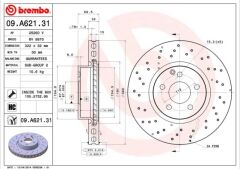 BREMBO 09A62131 FREN DISKI ON MERCEDES W204 S204 W212 S212 C207 A207