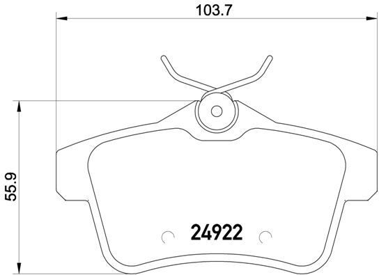 BREMBO P61114 ARKA FREN BALATASI PEUGEOT P3008 09>16 P5008 09>17 P508 10>18 P308 GTI-RZC 10>14 CITROEN C4 09>16 DS4-DS5 11>15