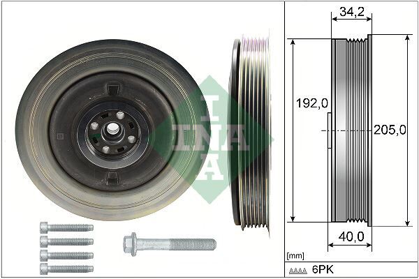 INA 544050420 KRANK KASNAGI VOLVO S60 II 2.0 D2 15>18 S80 II D4 13>16 S90 II D3 16>18 V40 V70 III D2 13>16 XC40 2.0 D3 18>21 T4 AWD 14>