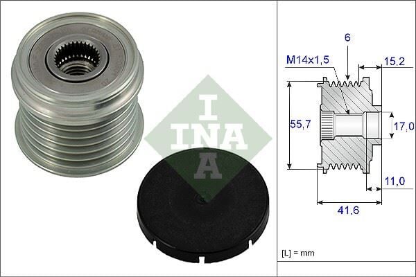 INA 535002410 ALTERNATÖR KASNAĞI VOLVO C70-S40-S60-S70-S80-V40-V70-XC70 98> 1.8-1.9-2.0-2.4-2.5