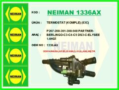 NEIMAN 1336AX TERMOSTAT KOMPLE 83C P207-P208-P301-P308-P508-PARTNER-BERLINGO-C3-C4-C5-DS3-C-ELYSEE FIAT SCUDO 08> 1.6HDİ 1.6D MJET