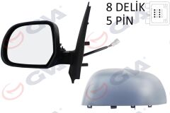 GVA 1019198 DIŞ DİKİZ AYNASI SOL DOKKER-LODGY 12> ELEKTRİKLİ ISITMALI ASTARLI KONVEKS 5 FİŞ VM-6803EHPL