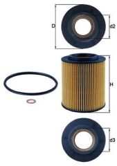 MAHLE OX154.1D YAG FILTRESI BMW M52 M54 E36 E46 E39 E60 E61 E38 E65 E66 E83 E53 E85