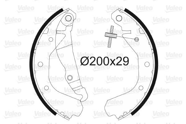 VALEO 562039 ARKA PABUÇ BALATA COMBO 84-92 -CORSA A 84-93 -KADETT 83-92 200x29 GS6214