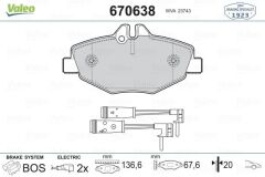 VALEO 670638 FREN BALATASI ON MERCEDES E-CLASS W211 S211
