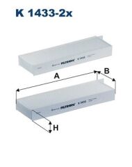 FILTRON K1433-2X POLEN FİLTRESİ CORSA F 19> MOKKA e 20> P208 19> P2008 19> DS3 18>