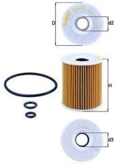 MAHLE OX422D YAĞ FİLTRESİ POLO V 09 > FABIA II-IBIZA V 2010 > 1.2 TDI