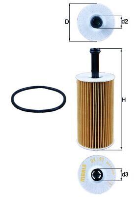 MAHLE OX193D YAĞ FİLTRESİ PARTNER-BERLINGO 96- -P106 97- -P206 98- -P306 93-01 -P307- C3 02 - 1.4-1.6 16V