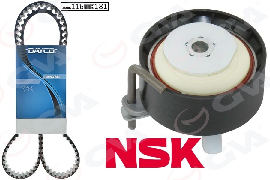 GVA 59T3812 TRİGER SETİ FORD FİESTA-FOCUS-CMAX 12> 1.0 ECOBOOST DİŞ:116-GENİŞLİK:18 GENIS 18MM 46 DIS