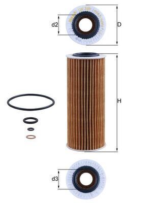 MAHLE OX368D1 YAG FILTRESI BMW M47 E87 E46 E90 E91 E60 E61 E65 E83