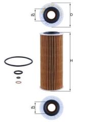 MAHLE OX368D1 YAG FILTRESI BMW M47 E87 E46 E90 E91 E60 E61 E65 E83