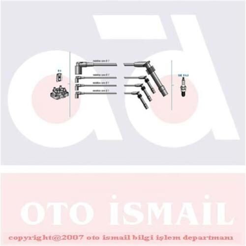 DODUCO 7816 BUJİ KABLOSU TAKIMI OPEL CORSA B-COMBO B 93>00 1.2-1.4İ C12NZ-12NZ-C14NZ