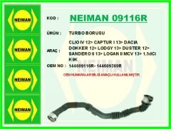 NEIMAN 09116R TURBO BORUSU RENAULT CLIO IV 12> CAPTUR I 13> DACIA DOKKER 12> LODGY 13> DUSTER 12> SANDERO II 13> L OGAN II MCV 13> 1.5dCi K9K