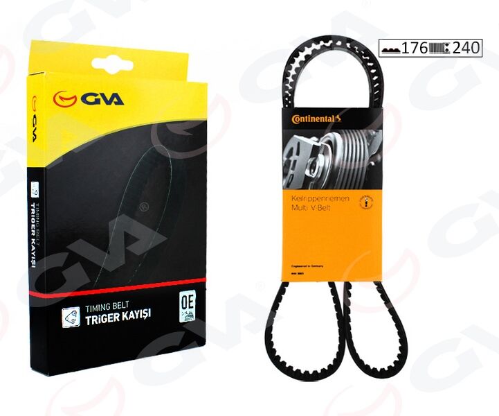 GVA 58176240 TRİGER KAYIŞI 176x240 OPEL VECTRA A-ASTRA F 2.0 16V 1.7D 8V