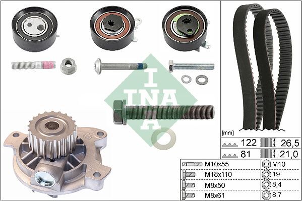 INA 530048330 DEVİRDAİMLİ TRİGER SETİ 122x26.5 -077x21 T4 2.5TDI-LT35 2.5TDI ACV-ANJ-AVR