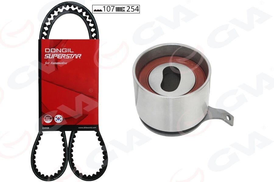 GVA 59T9932DO TRİGER KAYIŞ SETİ EKSANTRİK SETİ DAEWOO DAMAS MATIZ 0.8L 3 silindir 95-00 / TICO 0.8L F8C tek e ksantrik 95-> 1 KAYIŞ 1 RULMAN 107x250