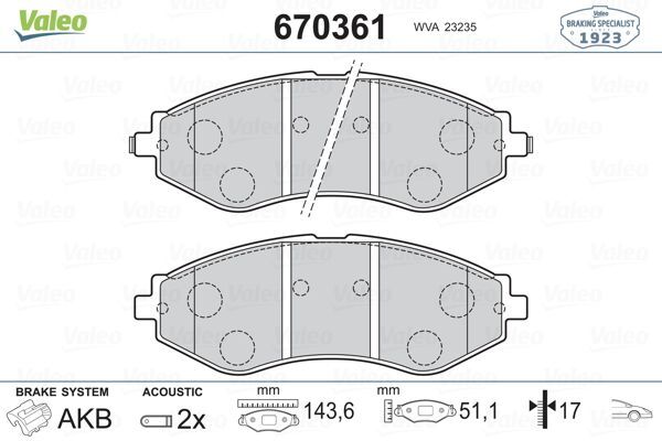 VALEO 9001179 ÖN FREN BALATASI LACETTI 1.4-1.6-1.8 2.0D 04> NUBIRA 1.4-1.6-1.8 2.0D 04>