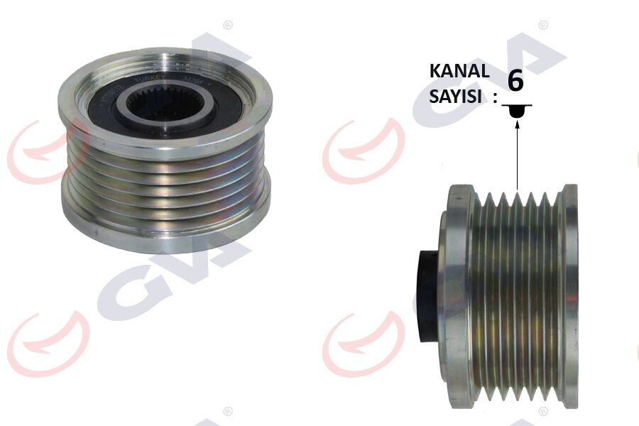 GVA 2829110 ALTERNATÖR KASNAĞI FIAT BRAVO II 06> DOBLO III 10> LİNEA 09> PUNTO 05> STILO 04>07 DUCATO 11> 1.6D MJET 1.9D MJET 2.0D MJET 6 KANAL