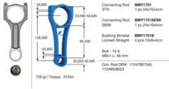 BMY 1701 PISTON KOLU BMW N47 B47 E81 E82 E87 E88 E60 E90 F10 F20 F30 F22 E92 E93 F32 F34 F36 E84 E83 F25 F15 G11 G12 G30 MINI F54 F55 F56 F57 F60