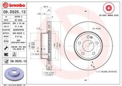 BREMBO 09D52513 FREN DISKI ON MERCEDES C-CLASS W205 S205 C205 A205