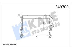 KALE 349700 SU RADYATÖRÜ FORD FOCUS 98> 2.0 ZETEC