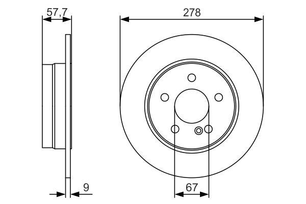 BOSCH 0986479S96 FREN DISKI ARKA MERCEDES C-CLASS W204 S204 C204