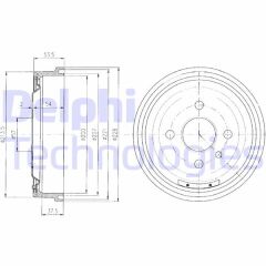 DELPHI BF151 ARKA FREN KAMPANASI ASTRA F 1.4i-1.6i 91>98 KADETT 79>91 228x200x38x100x56 4DL