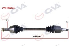 GVA 4450821 KOMPLE AKS SOL BIPPER 1.4 HDI 07 > 653mm