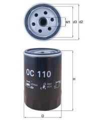 MAHLE OC110 YAG FILTRESI MERCEDES M103 W201 W124 S124 W126 R129