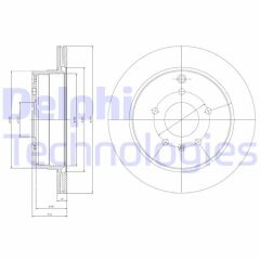 DELPHI BG4069 ARKA FREN AYNASI ANTARA 2.4-3.2 V6-2.0 CDTI 07>CHEVROLET CAPTIVA 2.4-3.2-2.0D 06> 303x20x5DLxHAVALI